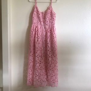 Lace A Line Midi Dress